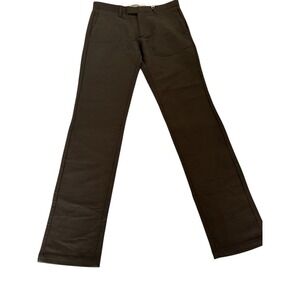 NWT stitch Note Men's Brown Flat Front Dress Pants Sz 31